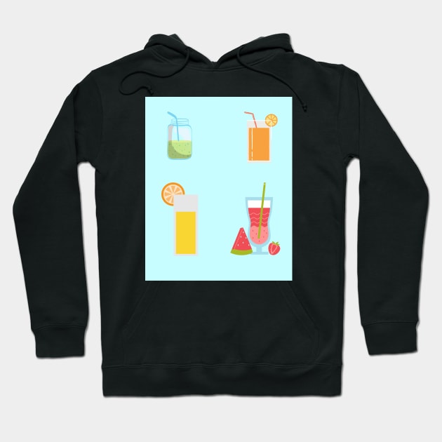 Healthy Juices For Fitness Hoodie by TANSHAMAYA